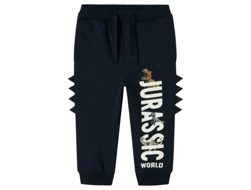 Mørkeblå sweatbuks med dinusarus print fra Name it Jurassic World 13240639 navy blazer